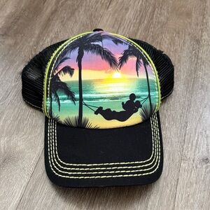 Disney world Tropical Mickey Sunset Trucker Hat